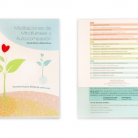 DISEÑO LIBRO CD. Libro con tres CD's de meditaciones guiadas. CLIENTE: Aemind