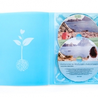 DISEÑO LIBRO CD. Libro con tres CD's de meditaciones guiadas. CLIENTE: Aemind