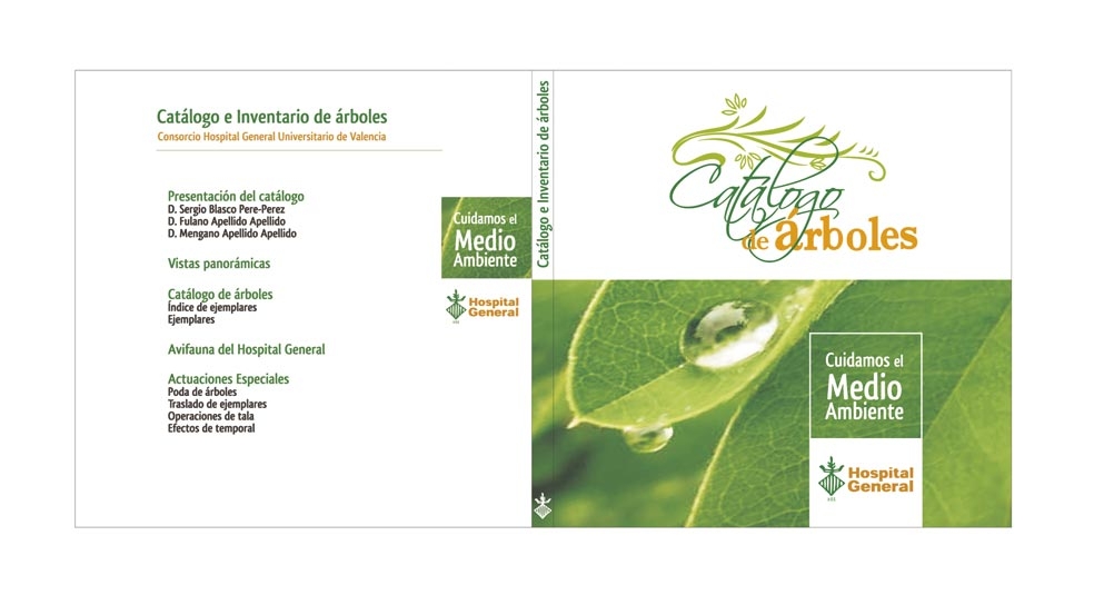 CARÁTULA CD. Catálogo de árboles. CLIENTE: Hospital General Valencia