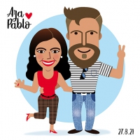 Invitación de Boda ilustrada (portada)