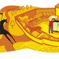 ILUSTRACIÓN VECTORIAL 'LA CISTERNA' Vilamarxant.