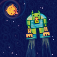 ROBOT. Ilustración vectorial.