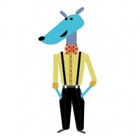GALGO. Ilustración vectorial.