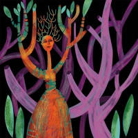 MUJER ÁRBOL. Ilustración vectorial.