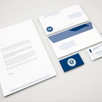 DISEÑO PAPELERÍA CORPORATIVA. República del Mar (empresa de pescados ahumados).