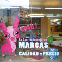 VINILO ADHESIVO PARA ESCAPARATE. CLIENTE: Carrión muebles