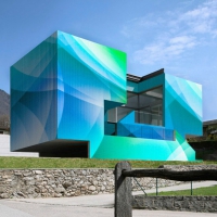 MOSAICO VÍTREO FACHADA VIVIENDA